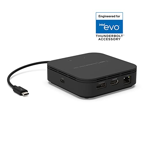 Belkin Thunderbolt 3 Dock Core With Thunderbolt 3 Cable - Usb C Hub - 7-In-1 Docking Station For Macs & Windows, 60W Upstream Charging, With Gigabit Ethernet, Displayport & Audio Ports | USB-C dock, dual display, laptop expansion hub, MacBook, home office