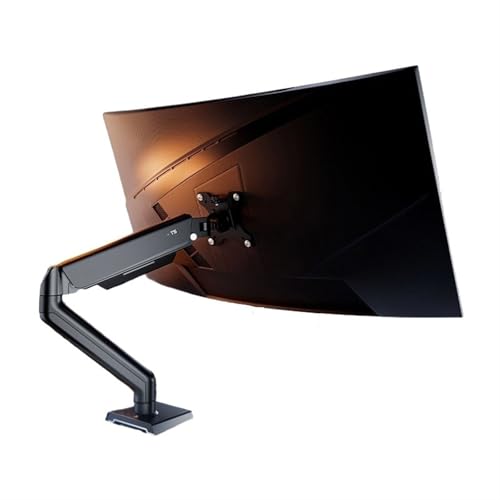 Monitor Arm 17"-32" Single Monitor Arm Mount, Aluminum Monitor Desk Stand, Articulating Mechanical Spring Arm Holds up to 19.8 Lbs, C-Clamp and Grommet Bases Adjustable Monitor Stands