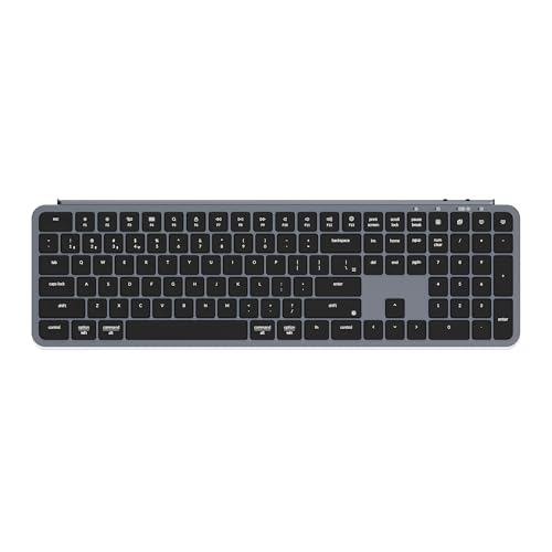 Keychron B6 Pro Ultra-Thin Wireless Keyboard, Full-Size ZMK with Numeric Keypad Quiet Typing, 2.4 GHz/Bluetooth 5.2/Wired Connection Long Battery Life, Compatible with Mac Windows Linux - Space Gray - color: Space Gray