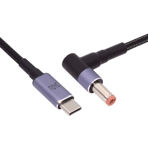 chenyang USB C to DC 5.5x2.5mm 20V Power 65W 100W 135W 140W PD Charge Cable for Laptop - color: Black 140W 5.5x2.5MM