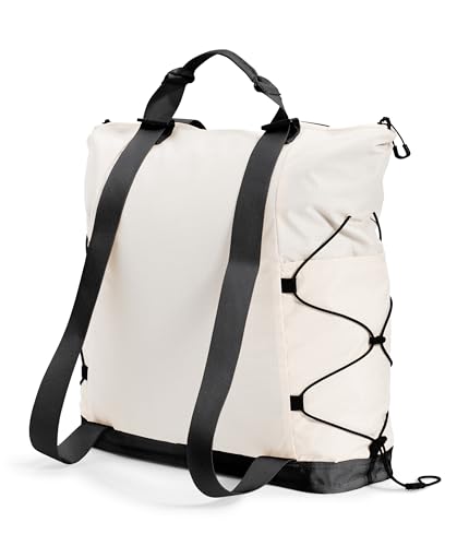 THE NORTH FACE Borealis Tote Bag | Over Shoulder & Backpack Carry Options, Water Repellent, 16" Laptop Sleeve - color: Gardenia White/Tnf Black-npf