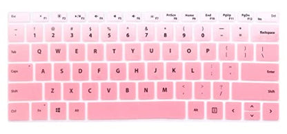 Silicone Keyboard Protective Skin Cover Compatible with 2019 Microsoft Surface Pro 7, 2016-2018 Surface Pro 4 / Pro 5 / Pro 6 (Pink Ombre) - color: Pink Ombre 3, size: Compatible with Surface Pro 4 5 6 7