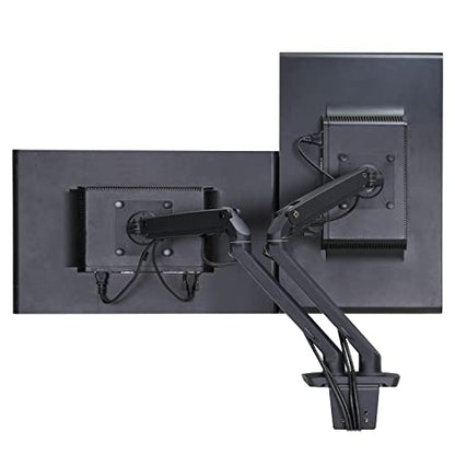 Ergotron – MXV Dual Monitor Arm, VESA Desk Mount – for 2 Monitors Up to 24 Inches, 7 to 20 lbs Each – Matte Black - color: Matte Black
