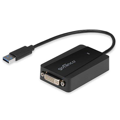 gofanco USB 3.0 to DVI Adapter for Multiple Monitors (USB3DVI) | Windows & macOS, Includes DVI-to-VGA Adapter - style: USB 3.0 to DVI / VGA