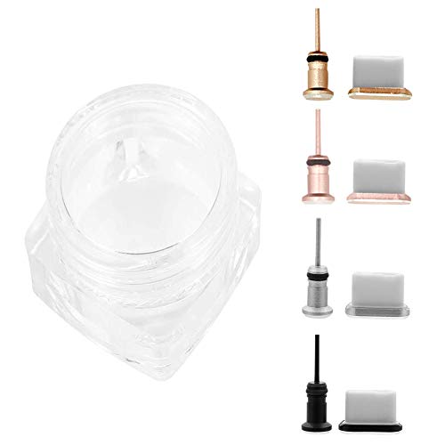4 Pack Anti-dust Plug Set Compatible with Type C Charging Port and Earphone Jack, Anti Dust Pluggy Caps for USB C Devices As Samsung Galaxy Note 8 Plus 9 S9 S9+ S10 S10+ HTC 10 U11 U11+ OnePlus 5 5T