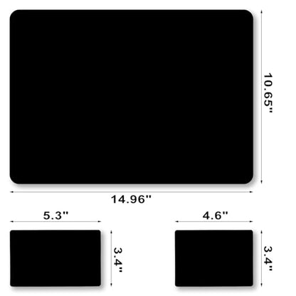 Black Laptop Skin Sticker 12.1 13 13.3 14 15 15.6 inch Netbook Sticker Decal Universal Notebook PC Reusable Art Personalized Soft Skin Protector - color: Classic Black