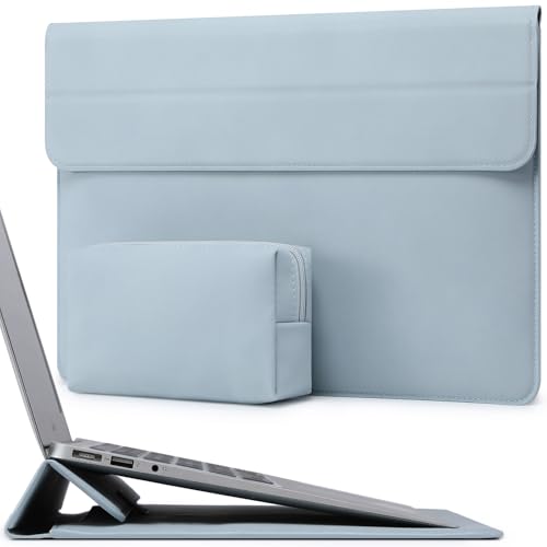 HYZUO 13 Inch Laptop Case Sleeve with Stand for MacBook Air, Pale Blue | for MacBook Air 13 M5-M1, 2026 13" MacBook Neo, 2026-2016 MacBook Pro 13 M2 M1, iPad Pro/Air 13, Surface Pro 12-3, XPS 13 - color: Pale Blue, size: 13 Inch