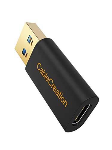 CableCreation USB C Female to USB Male Adapter, USB 3.1 5Gbps USB C to A Adapter Female for Laptops Logitech StreamCam VR Link for Charging - style: Adapter-1Pack