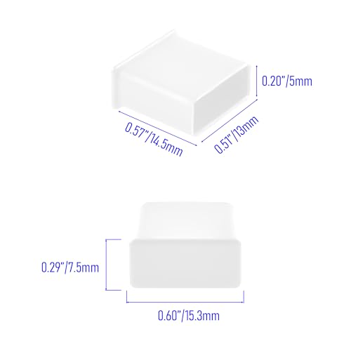 10 PCS USB2.0 Port Anti-dust Plugs, PE Covers Caps Stoppers, Port Protector for PC Computer Laptop Router Network Hub or Other Standard USB 2.0, 0.51 x 0.2 (LxW) - size: USB2.0/Transparent/10 PCS
