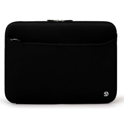 Neoprene Laptop Case | Lightweight Travel Protection | 13" Notebook Compatible Water Resistant Tech Sleeve (Black) - color: Black
