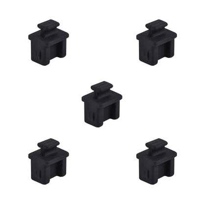 5 PCS SFP-B Port Anti-dust Plugs, Silicone Covers Caps Stoppers, Port Protector for Ethernet SFP Port, 0.55 x 0.47 x 0.67 (LxWxH) - size: SFP-B/Black/5 PCS