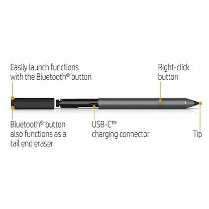 MPP 2.0 Tilt Pen 2MY21AA 929863-001 SPEN-HP-03 Active Stylus - 4096 Pressure Sensitivity, Tilt Function, USB-C Rechargeable for HP Spectre x360, Envy x360, Pavilion x360, Omnibook 2-in-1 Laptops - style: MPP 2.0