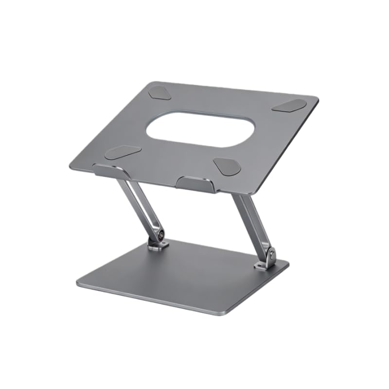 Laptop Stand for Desk, Ergonomic Aluminum Laptop Stand Adjustable Height, Foldable Laptop Riser for 10-17 Inchs Laptop(Gray) - color: Gray