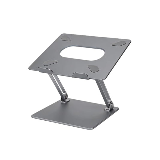 Laptop Stand for Desk, Ergonomic Aluminum Laptop Stand Adjustable Height, Foldable Laptop Riser for 10-17 Inchs Laptop(Gray) - color: Gray