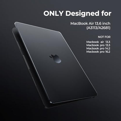 EooCoo Case for MacBook Air 13 inch M5/M4/M3/M2 2026-2022, Matte Black | Invisible Protection From Day One, Slim & Lightweight Design, For Work, Study & Travel - color: Matte Black