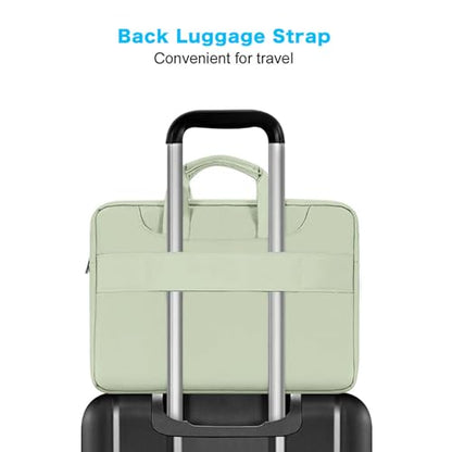 MOSISO 360 Protective Laptop Bag 15.6 inch, 15-16 inch Computer Bag | Compatible with MacBook Air 15 inch/Pro 16 inch, HP,Dell,Lenovo,Asus, Laptop Carrying Case with Strap&Handl, Sage Green - color: Sage Green, size: 16 inch
