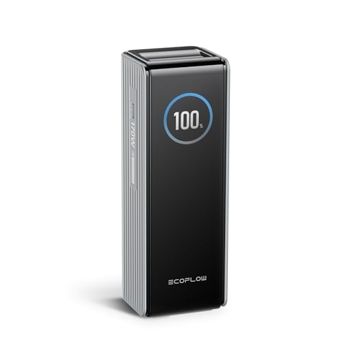EF ECOFLOW Laptop Power Bank, 25,000mAh 170W Portable Charger with Dual 140W USB-C Ports, Smart Display, Flight-Approved for Travel, Fast Charging for iPhone 17/16 Series, MacBook, Samsung and More - color: Silver