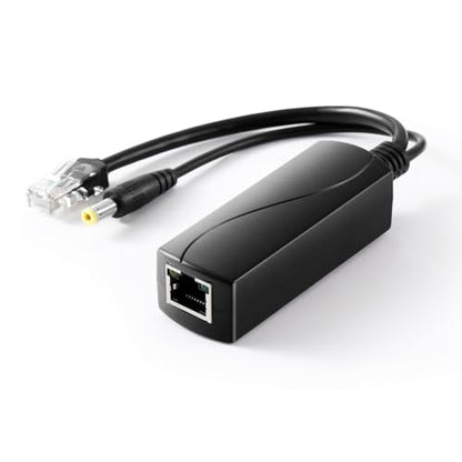2.5G PoE Splitter 12V/2A, DC 5.5 * 2.1mm Plug, 48V PoE to DC 12V/2A 24W Output, 2.5Gbps Ethernet Comply IEEE802.3af/at, Plug and Play for IP Camera, Smart Home - style: PS5712TG-X DC 12V/2A