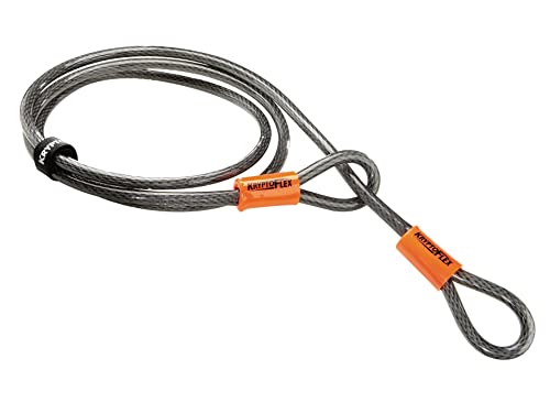KryptoFlex 710 Double Loop Security Cable, 7FT Long Braided Steel Flex Bike Lock Anti-Theft Cable with Looped Ends for Outdoor Equipment, U-Lock and Padlock, 10mm Thick | bike-shift-cables-and-housing