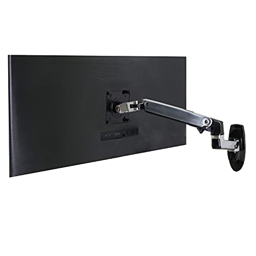 Ergotron – LX Single Monitor Arm, VESA Wall Mount – for Monitors Up to 34 Inches, 7 to 25 lbs – Polished Aluminum - color: Polished Aluminum