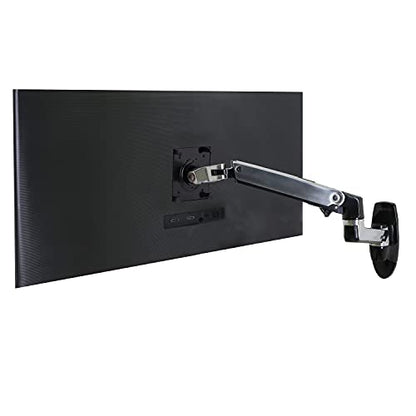Ergotron – LX Single Monitor Arm, VESA Wall Mount – for Monitors Up to 34 Inches, 7 to 25 lbs – Polished Aluminum - color: Polished Aluminum