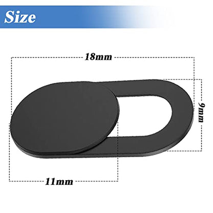 50Pcs Computer Camera Cover Slider, Webcam Cover Blocker Slider Slim 0.027 inch for MacBook Pro/iMac/Laptop/PC/iPad Pro (Black)