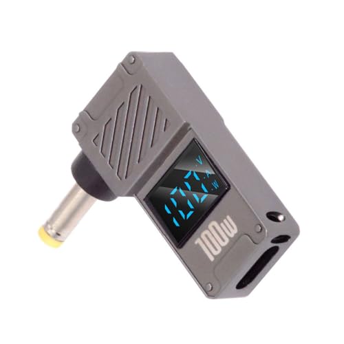 USB C to DC Adapter,USB C Female to DC 4.0x1.7mm Barrel Jack Plug PD 100W Laptop Fast Charging Adapter with Wattage Display - style: 4.0x1.7mm