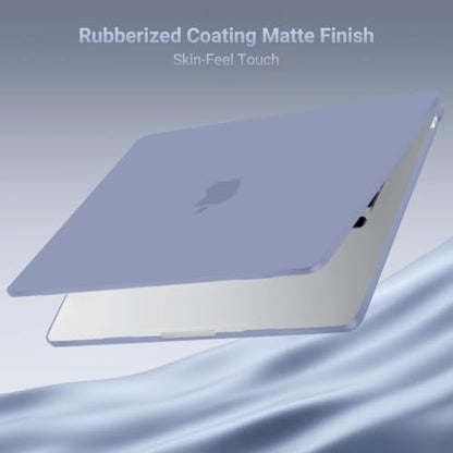 MOSISO Compatible with MacBook Air 15 inch Case M5 2026 M4 M3 M2 2025-2023 | A3448 A3241 A3114 A2941, Scratch-Resistant Protective Hard Shell Case&Keyboard Cover&ScreenFilm&Pouch, Lavender Gray - color: Lavender Gray