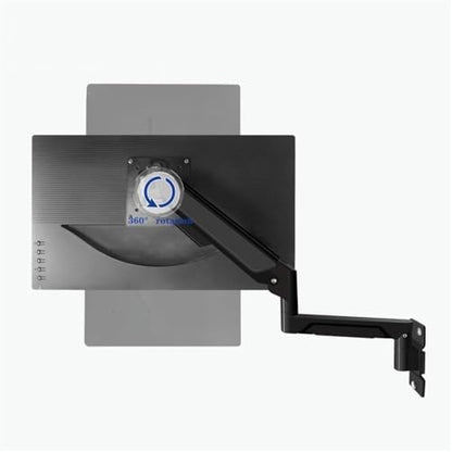 Monitor Stand Wall Mount Monitor Arm with Laptop Tray, Aluminum Gas Spring Full Motion Laptop Mount Arm,19.8 lbs Screens/ 10-17" Laptop Monitor Arm