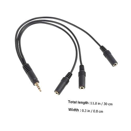 OSALADI Audio Splitter Cable for Headset Microphone Compact Stereo Adapter for Mobile Devices and Laptops Connectors for Enhanced Sound Quality