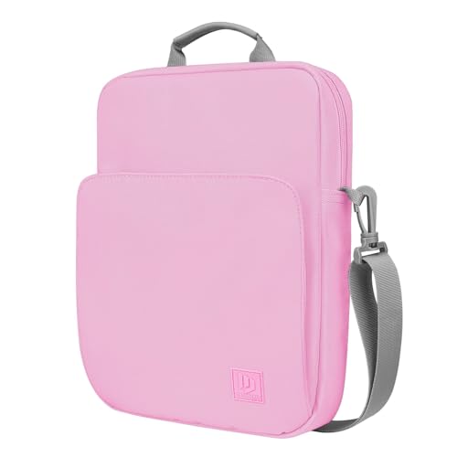 Dadanism 9-11 Inch Tablet Sleeve Bag Carrying Case with Shoulder Strap | Fits iPad (A16) 11", iPad 10th Gen 10.9", iPad Air M4/Pro M5 11", iPad 9/8/7th 10.2", Galaxy Tab A11+ Plus 11", Flowers Pink - color: Flowers Pink, size: 9-11 Inch