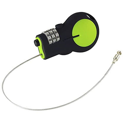 Lewis N. Clark Cable Luggage Lock | TSA Approved | Travel Or Bike Lock | Set Your Own Combination | 30-inch Retractable Steel Cable - color: Green
