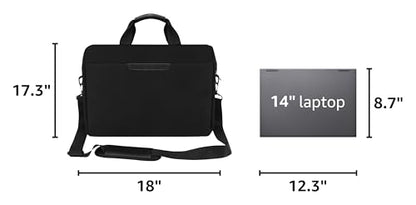 Premium Black,17.3-18.4Inch Laptop Briefcase with Cross-Body Shoulder, DVD Player bag,Painting board bag，Laptop case Fits Dell, HP, ASUS,MacBook Pro, 3-layer Design,Durable,LIGHTWEIGHT