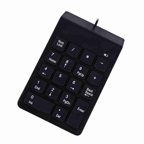SUNGOOYUE USB Numeric Keypad, ABS Wired Number Pad 18 Keys USB 2.0 Plug and Play Spill for Laptop Desktop Data Entry Accounting Spreadsheet Users