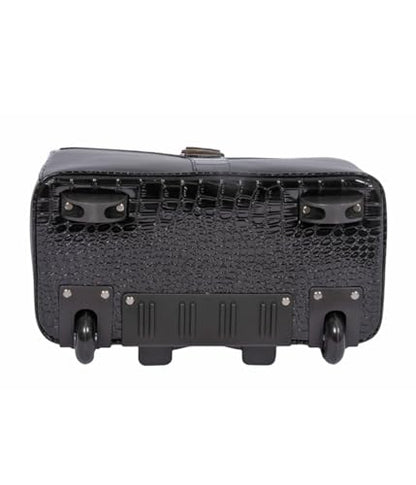JKM and Company Alligator Compatible With Computer iPad, Laptop Tablet Rolling Tote Bag Briefcase Carryall Bag | Compatible With - style: Downtown Diva