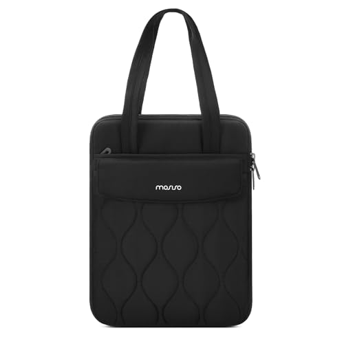 MOSISO 360 Protective Laptop Case 13 inch,13-14 inch Puffy Laptop Bag,Black | Compatible with MacBook Neo/Air 13.6/Pro 13/Pro 14, HP Dell Acer ASUS, Gourd Shaped Quilted Bag with Pockets&Handle&Belt