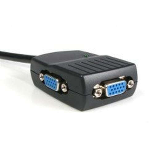 StarTech.com 2 Port VGA Video Splitter - USB Powered - 2048x1536 - VGA Video Monitor Splitter Dual Port (ST122LE) Black - style: 2 Port (USB Powered)