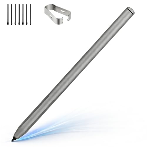 EMR Stylus Pen for Remarkable 2 / Remarkable 1, Kindle Scribe, BOOX Tablets, Battery-Free with Digital Eraser, 4096 Pressure Levels, Magnetic Pen Holder, 6 Replacement Nibs Included, Gray - style: 6 Pencil Tips-gray