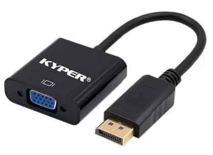 Kyper USKyper-1388 (1 Pack) DisplayPort DP to VGA Adapter Male to Female, 1080P Gold-Plated Converter for Computer Desktop Laptop Monitor Projector HDTV Compatible All Brands