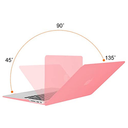 MOSISO Case Compatible with MacBook Air 13 inch A1369 A1466, Cream Pink | Plastic Hard Shell & Keyboard Cover & Screen Protector Compatible with MacBook Air 13 (Older Version 2010 - end 2017) - color: Cream Pink