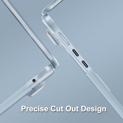 MOSISO Compatible with MacBook Air 15 inch Case M5 M4 M3 M2 2026 2025-2023 | Model A3448 A3241 A3114 A2941, Scratch-Resistant Ultra-Thin Protective Hard Shell Case Cover, Crystal Sky Blue - color: Crystal Sky Blue