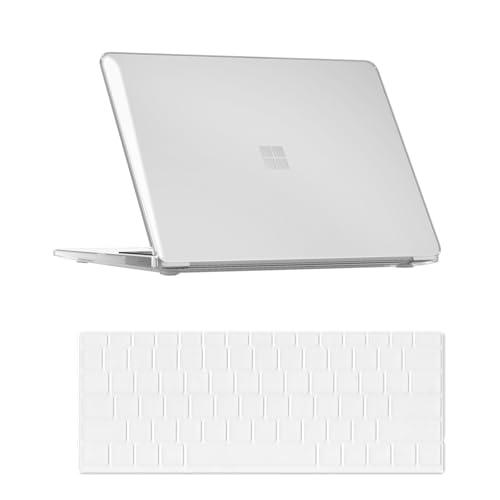 Se7enline Clear Case Compatible with 13.8" Microsoft Surface Laptop 7 2024 13.8-Inch Cover Fits Model 2036 Lightweight Durable Scratch-Resistant Easy Install + Keyboard Cover, Crystal Clear - color: Crystal Clear, size: 13.8 inch