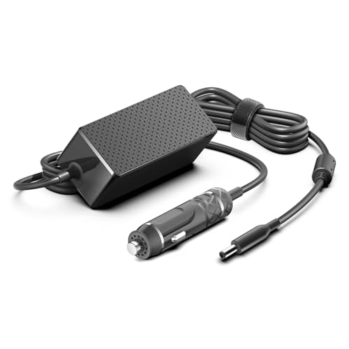 for Dell Laptop Car Charger 4.5mm Barrel 90W 65W 45W DC Power Adapter Cord for DELL Inspiron 17 15 14 13 3000 5000 7000 2-in-1/Latitude Rugged/OptiPlex Micro/Vostro 15 14 13/XPS 13 12 11 Series