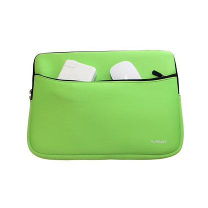 13-inch Soft Neoprene Sleeve Case for MacBook & UltraBook laptop (built-in external pocket) - BLACK