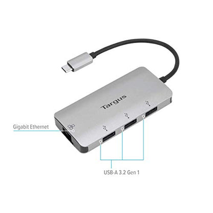 Targus+USBC+ETHERNET+Adapter+W+3X+USBA+Ports - style: USB-C Ethernet Adapter with 3x USB-A Ports