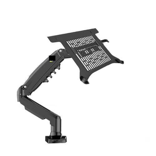 F80 + FP-2 Full Motion 360 Rotate Pivot 2-9kg Gas Spring Arm 10"-17" Laptop Tray Desktop Stand Clamp 10-90mm(Version 2) - color: Version 2