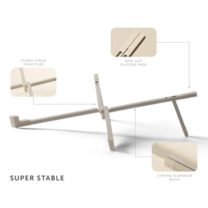 Native Union Fold Laptop Stand – Ultra-Slim Foldable & Portable Laptop Stand – Ergonomic & Optimized Viewing Angle – for 13 to 16 Inch MacBooks & Laptops, 10 to 16 Inch iPads & Tablets (Sandstone)