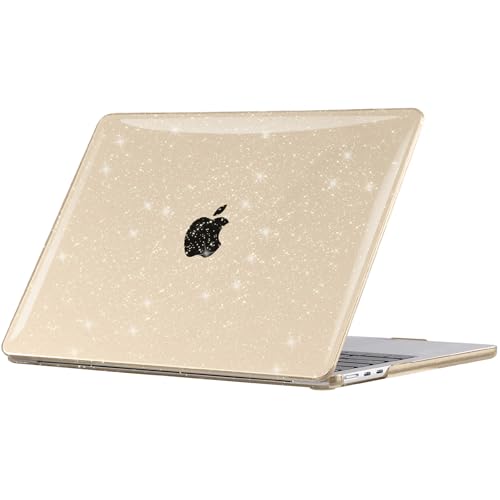 EooCoo Case Compatible with MacBook Air 13 inch M5 2026-2022 M4 M3 M2 A3449 A3240 A3113 A2681, Crystal Hard Shell Scratch Resistant Protective Cover for Mac Air 13.6 inch, Sparkly Starlight - color: Sparkly Starlight, size: Air 13.6-inch