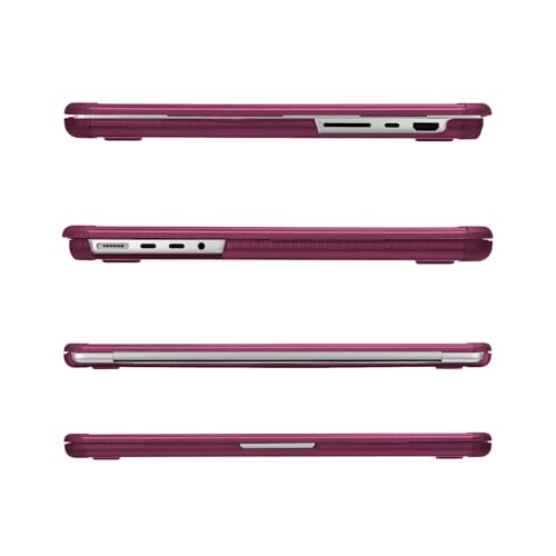 MOSISO Compatible with MacBook Pro 14 inch Case M5 M4 M3 M2 M1 2026-2021 | 3 in 1 Kit Anti-Crack Hard Shell with TPU Bumper, A3427 A3426 A3434 A3112 A3185 A3401 A2918 A2992 A2779 A2442, Wine Red - color: Wine Red
