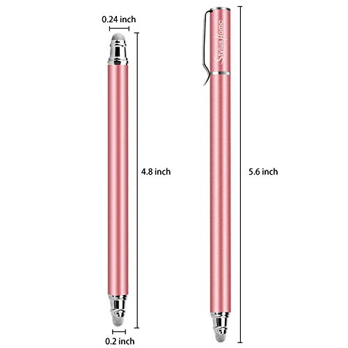 Stylus Pens for Touch Screens(6 Pcs), 2 in 1 Fiber Tips Capacitive Stylus | With 12 Extra Replaceable Tips, High Precision Sensitivity, For iPad iPhone Tablets Samsung Galaxy Universal Touch Screen